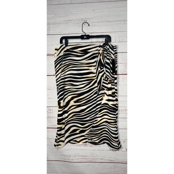 New Worthginton Tulip Hem Faux Wrap Skirt Women’s Size 16 - Picture 1 of 5